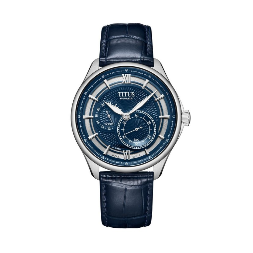 Classic 3 Hands Multi Function Automatic Leather Men Watch W06-03332-001