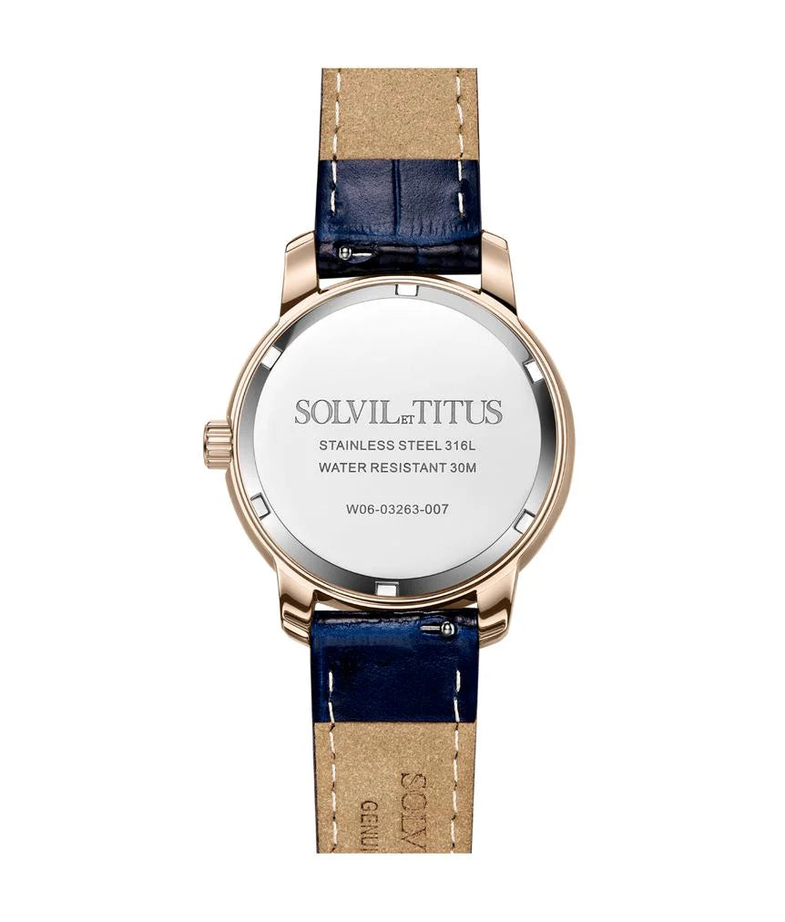 Devot watch caseback with stainless steel construction and engraving