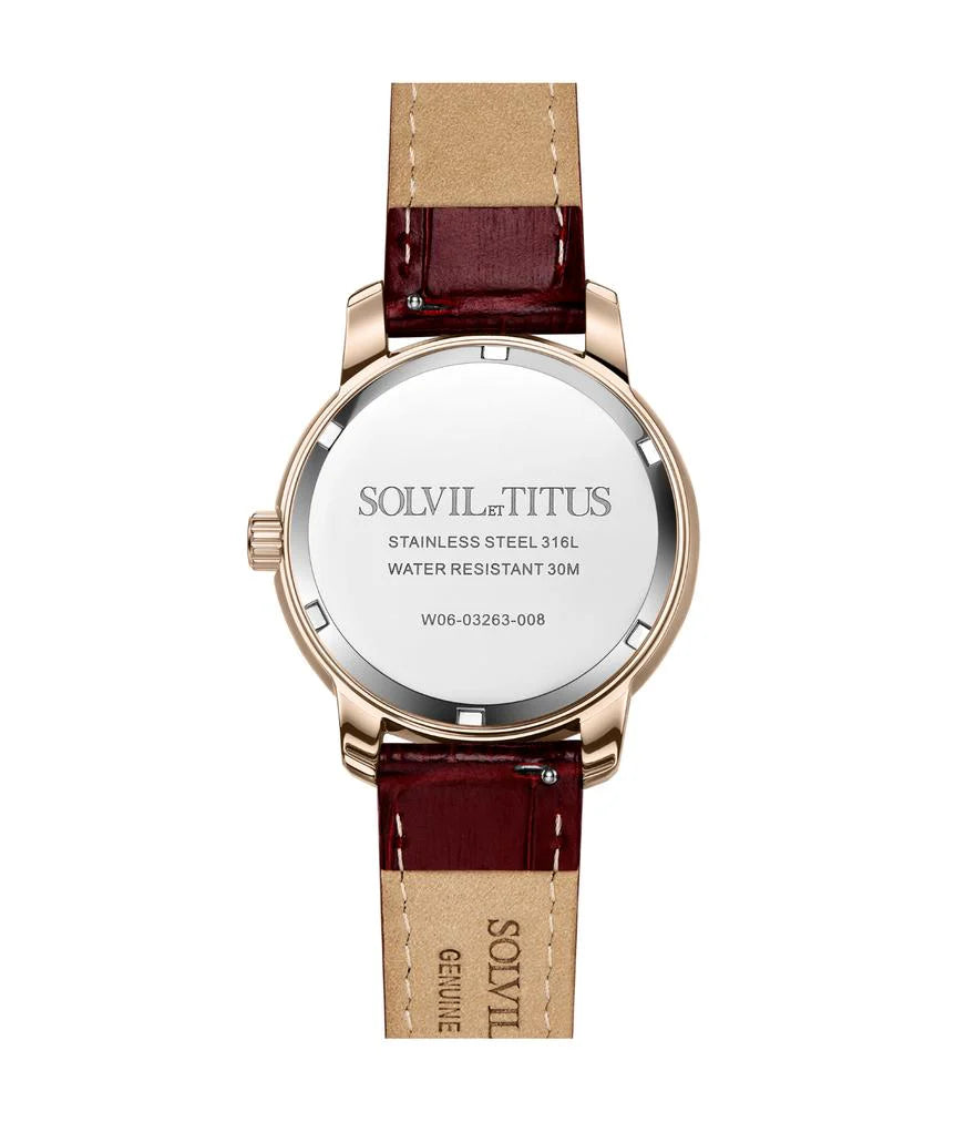 Devot Multi-Function with Day Night Indicator Quartz Leather Women Watch W06-03263-008