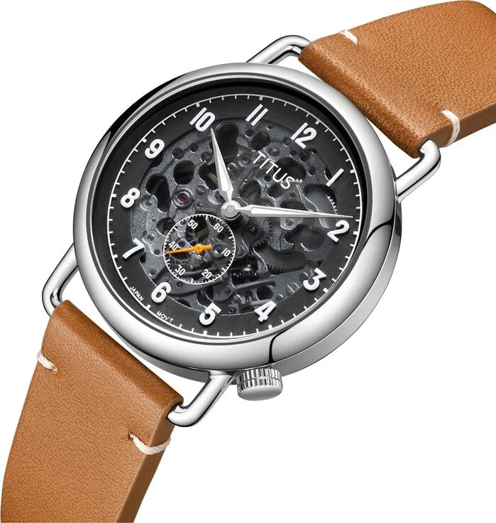 Exquisite 3 Hands Automatic Leather Men Watch W06-03299-002