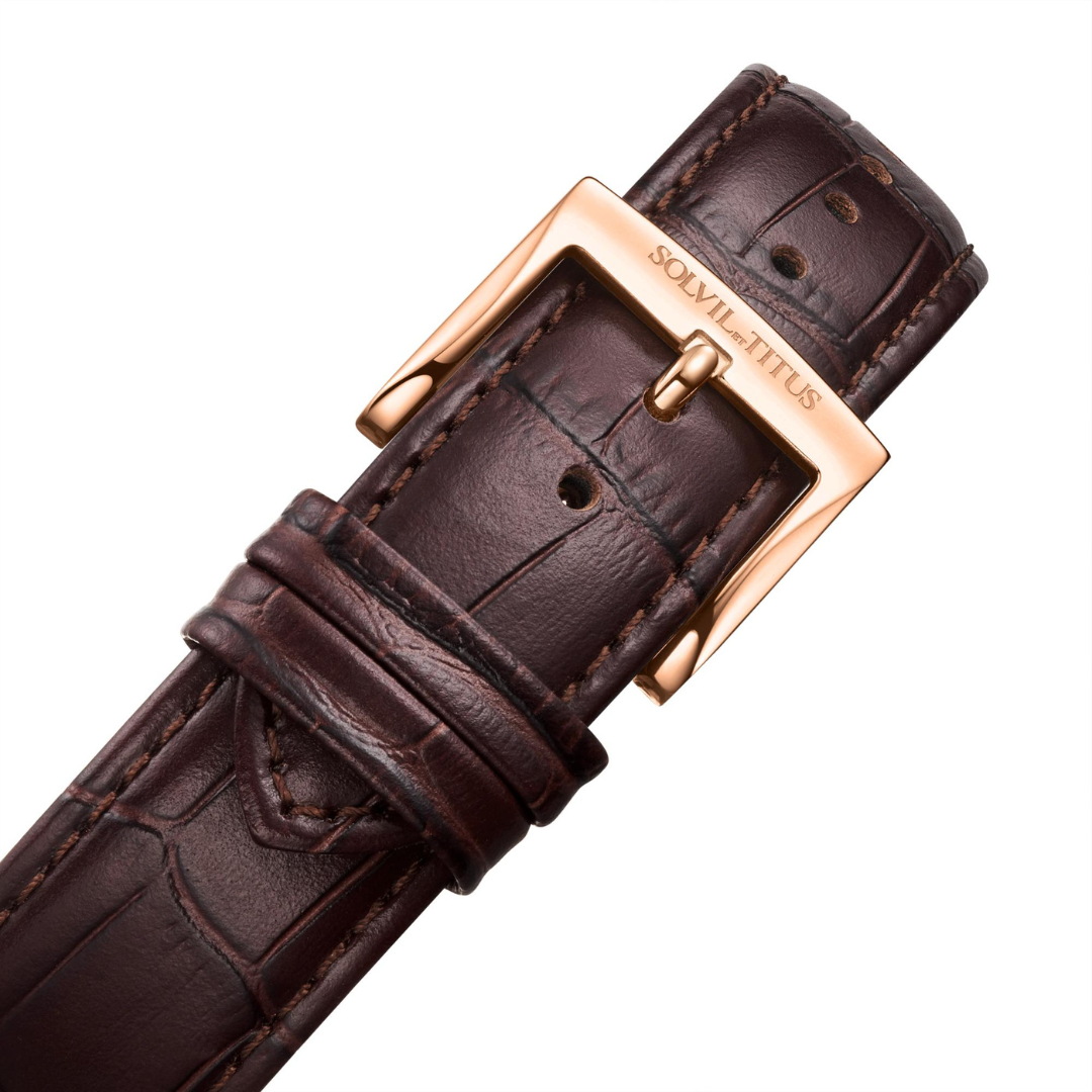 Classicist W06-03322-003 Brown Leather Strap Close-Up