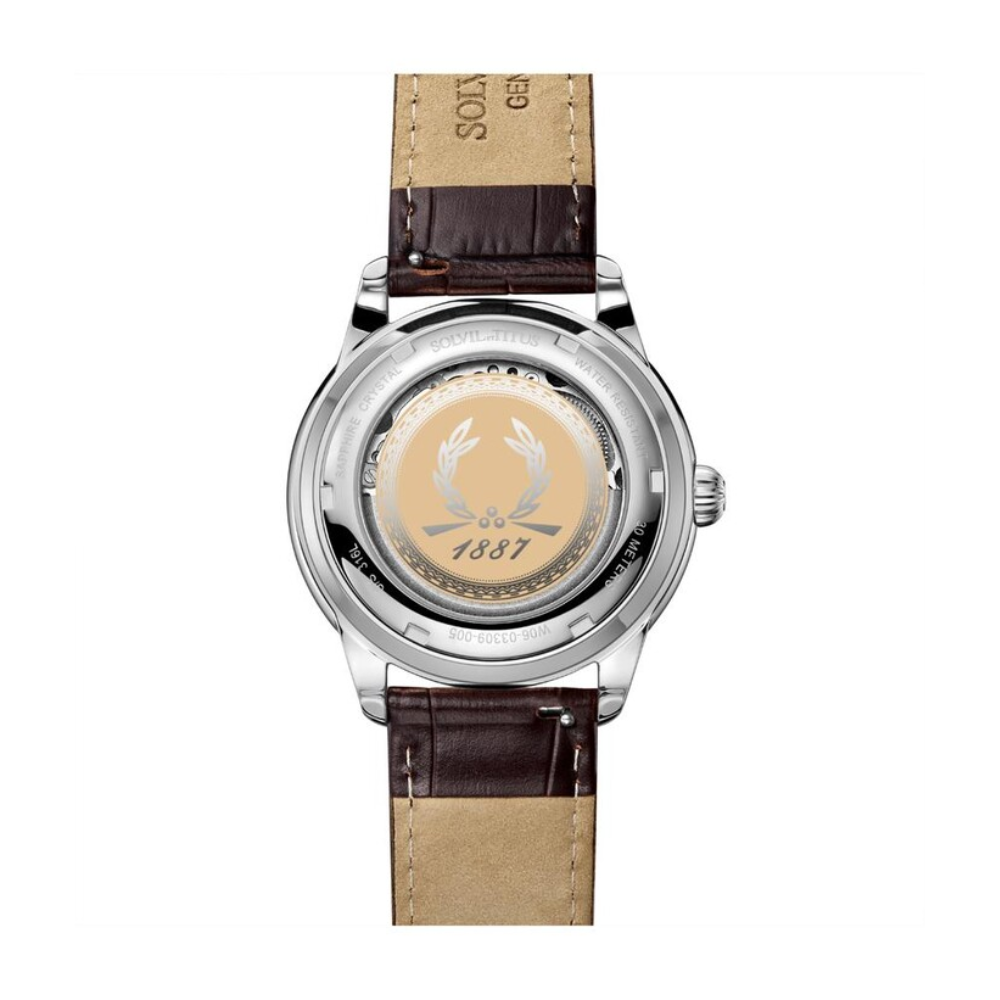Classic 3 Hands Mechanical Leather Men Watch W06-03309-005