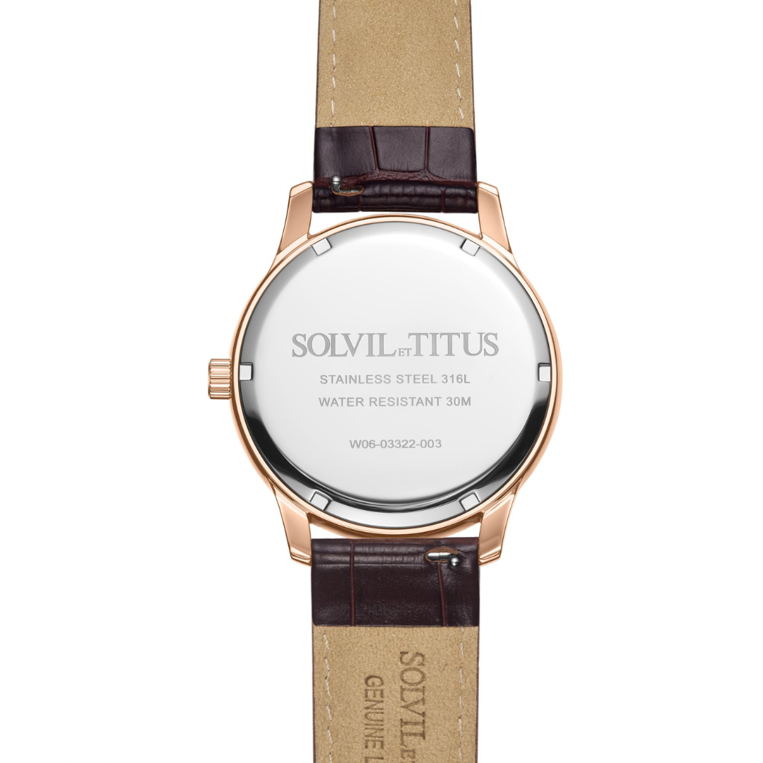 Classicist W06-03322-003 Case Back View with 3 ATM Water Resistance