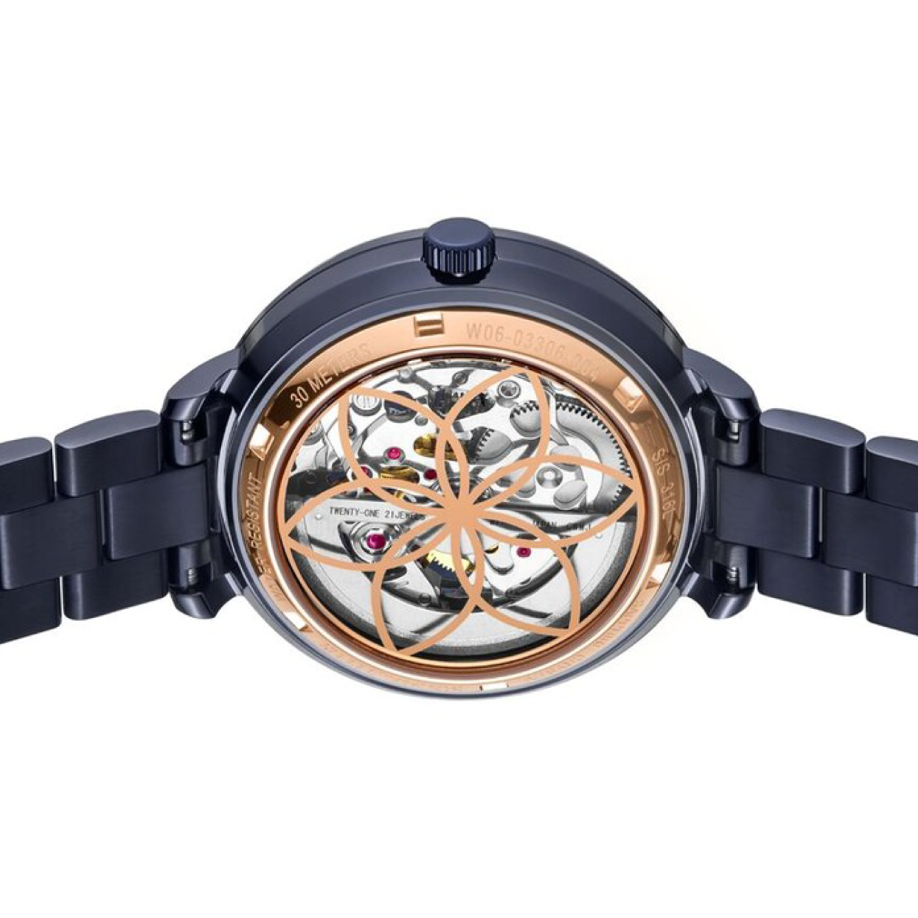 Enlight 3 Hands Mechanical Stainless Steel Women Watch W06-03306-004