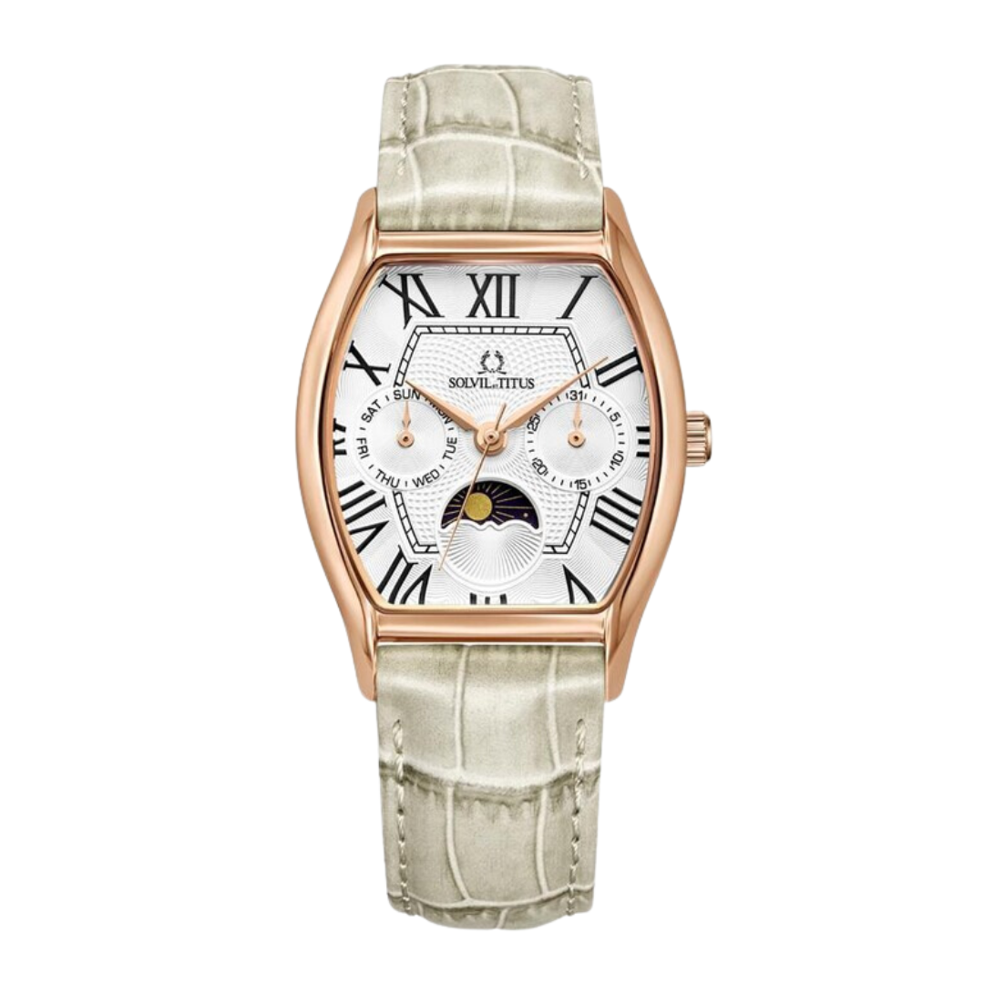 Barista Multi-Function Day/Night Quartz Leather Women Watch W06-03220-009