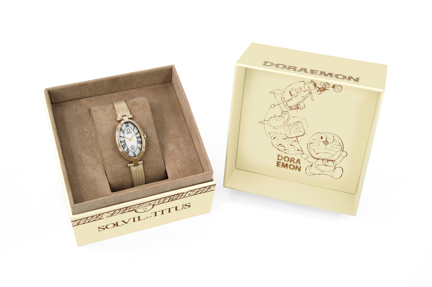 Solvil et Titus x Doraemon Limited Edition Doraemon 2 Hands Quartz Stainless Steel Women Watch W06-03312-001