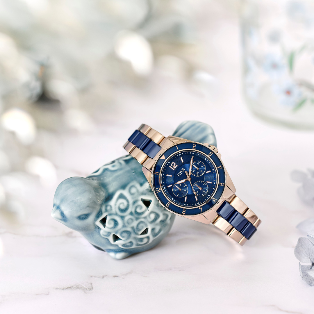 Perse Multi-Function Quartz Stainless Steel With Ceramic Women Watch W06-03248-007