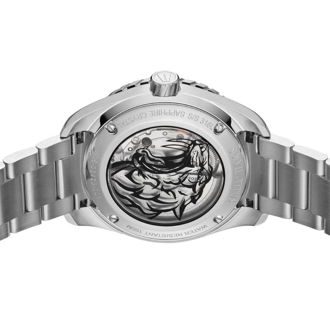 Saber 3 Hands Date Automatic Stainless Steel Watch W06-03423-001