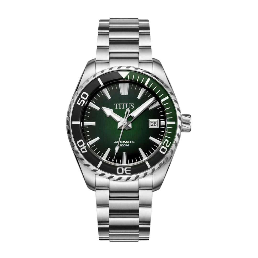 Saber 3 Hands Date Automatic Stainless Steel Watch W06-03423-002