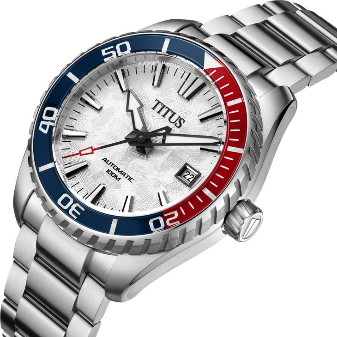 Saber 3 Hands Date Automatic Stainless Steel Watch W06-03423-003