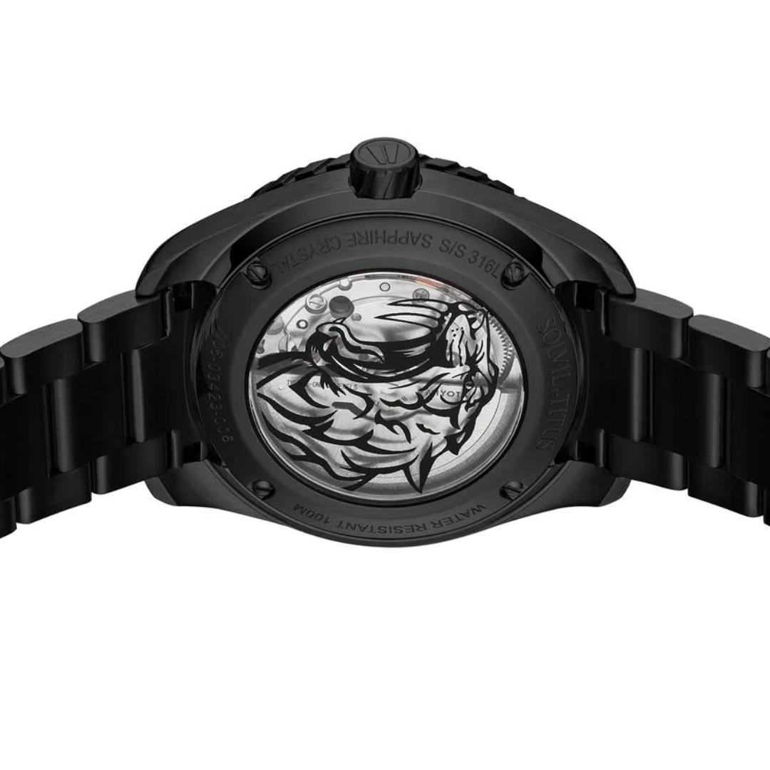 Saber 3 Hands Date Automatic Stainless Steel Watch W06-03423-006