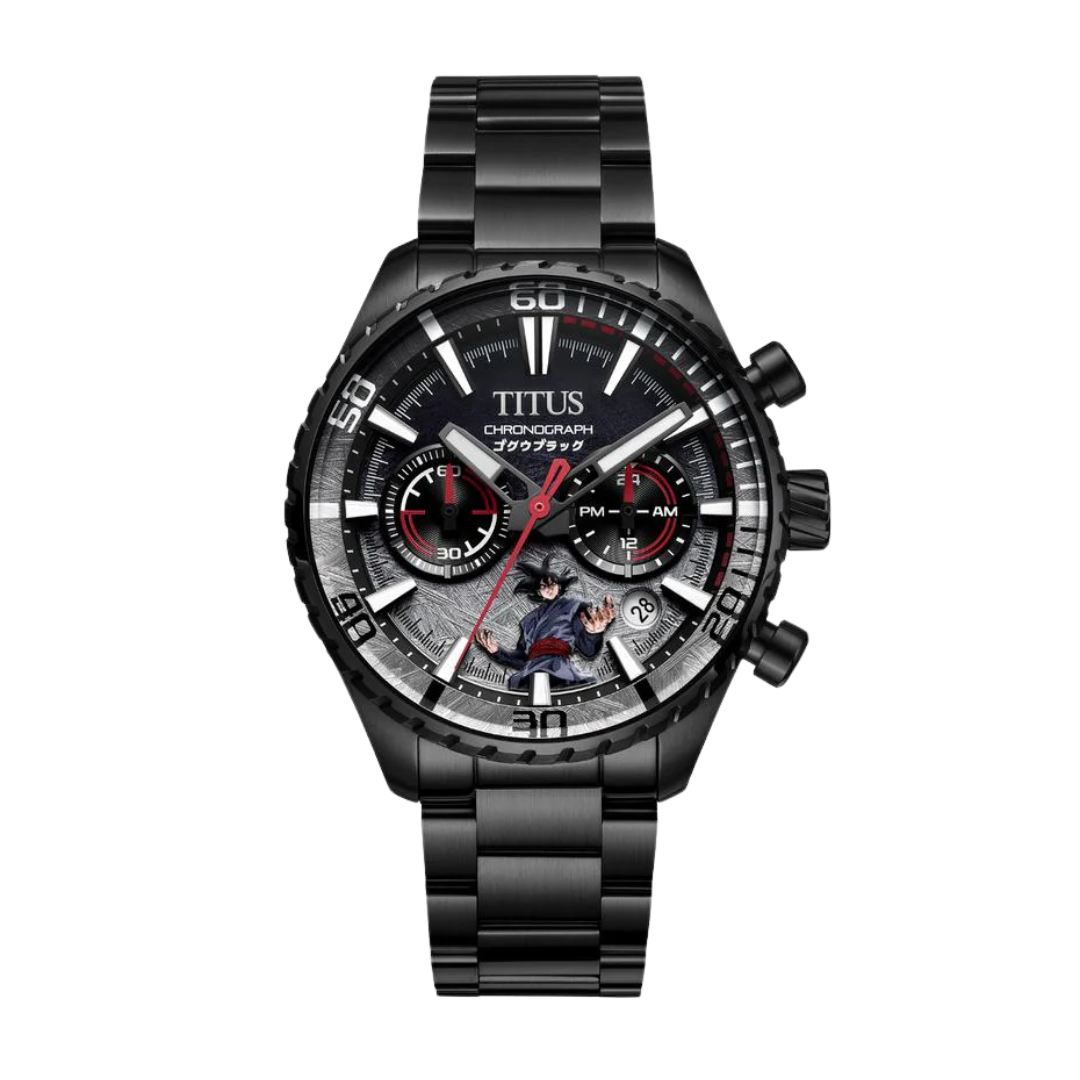 Solvil et Titus x Dragon Ball Super Limited Edition Saber "Goku Black" Chronograph Quartz Stainless Steel Watch W06-03392-002