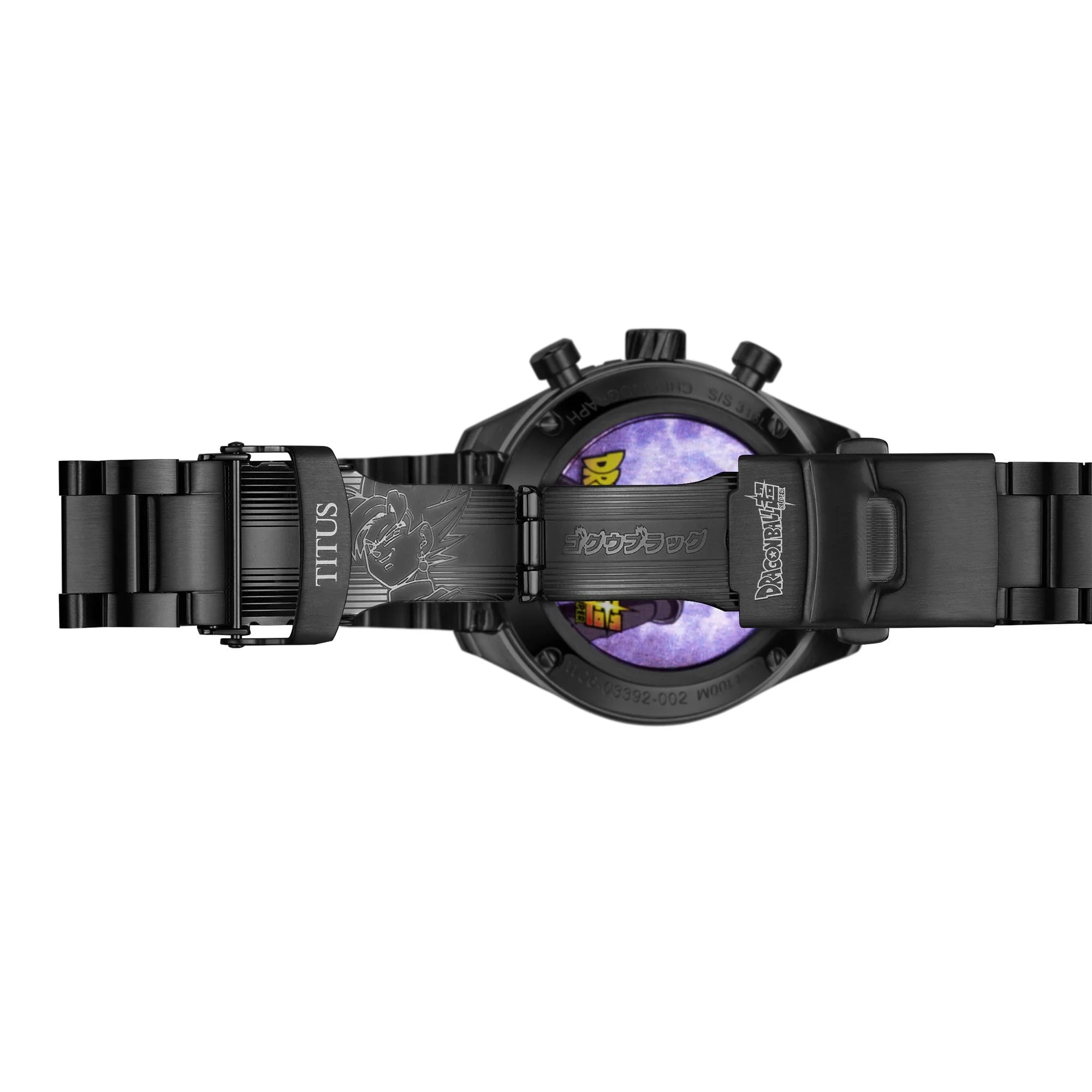 Solvil et Titus x Dragon Ball Super Limited Edition Saber "Goku Black" Chronograph Quartz Stainless Steel Watch W06-03392-002