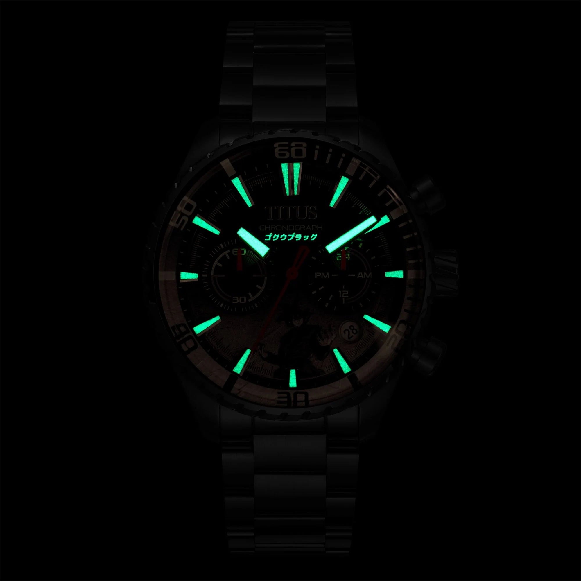 Solvil et Titus x Dragon Ball Super Limited Edition Saber "Goku Black" Chronograph Quartz Stainless Steel Watch W06-03392-002