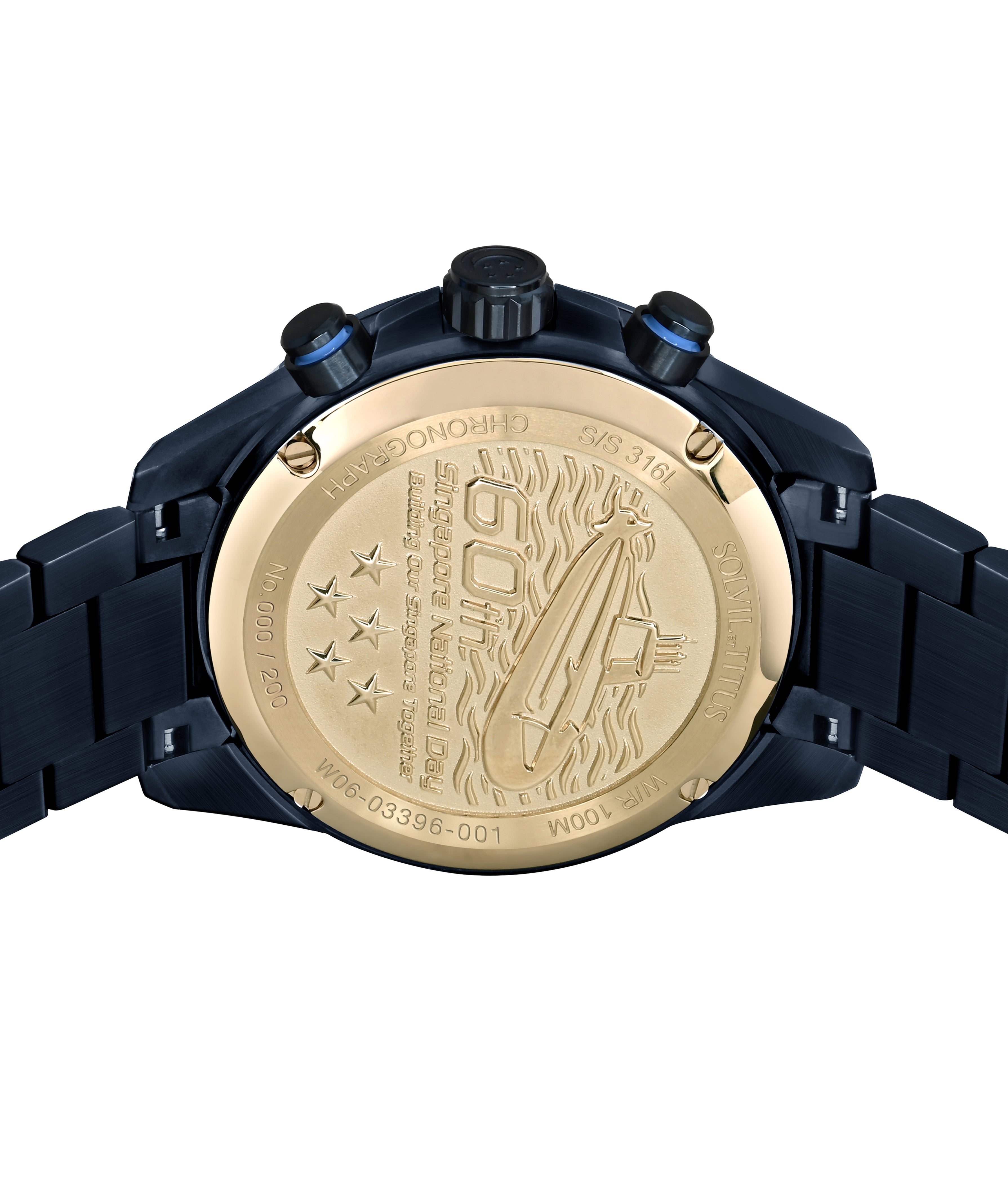 Saber “Invincible Tide” Singapore Limited Edition Chronograph Men Watch W06-03396-001 Serial No. 1-200