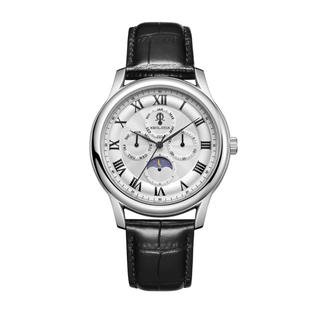 Classicist Multi-Function Day/Night Quartz Leather Men Watch W06-03322-001