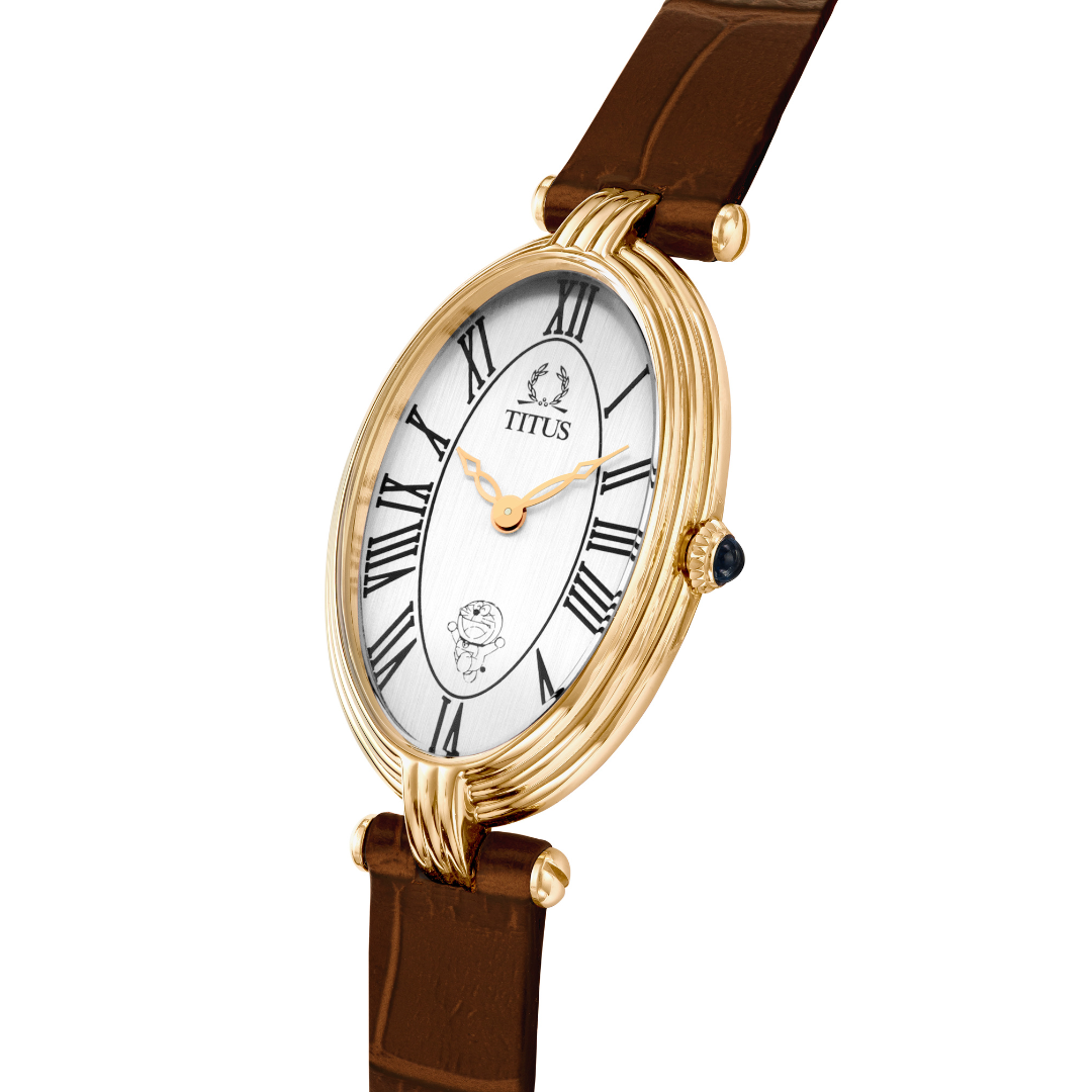 Solvil et Titus x Doraemon Limited Edition Doraemon 2 Hands Quartz Leather Women Watch W06-03312-002