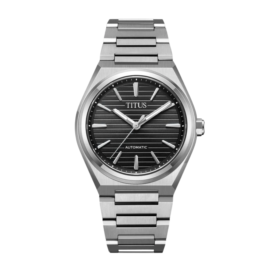 Vinyl 3 Hands Mechanical Stainless Steel Men Watch W06-03402-008