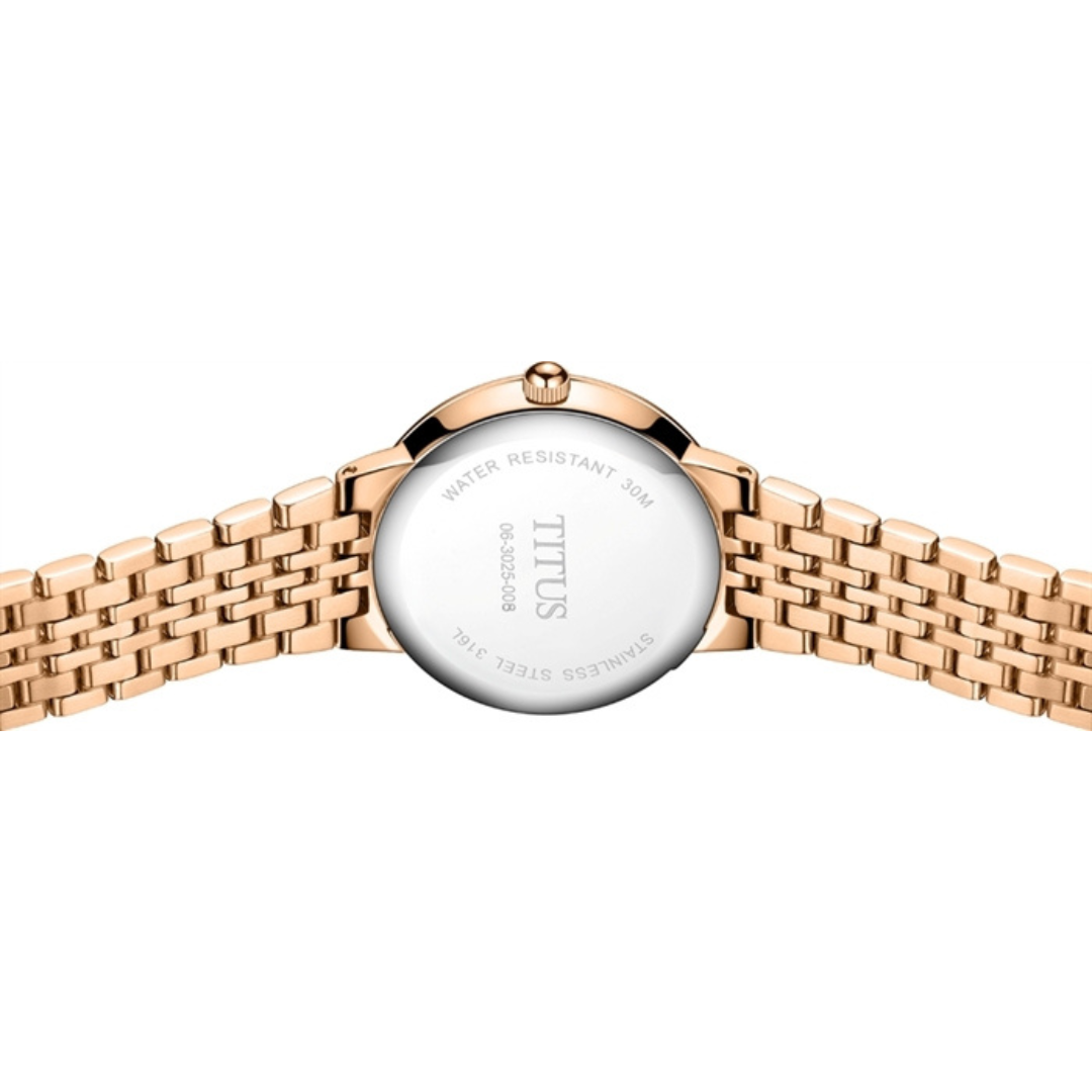 Fair Lady 3 Hands Date Quartz Stainless Steel Women Watch W06-03025-008