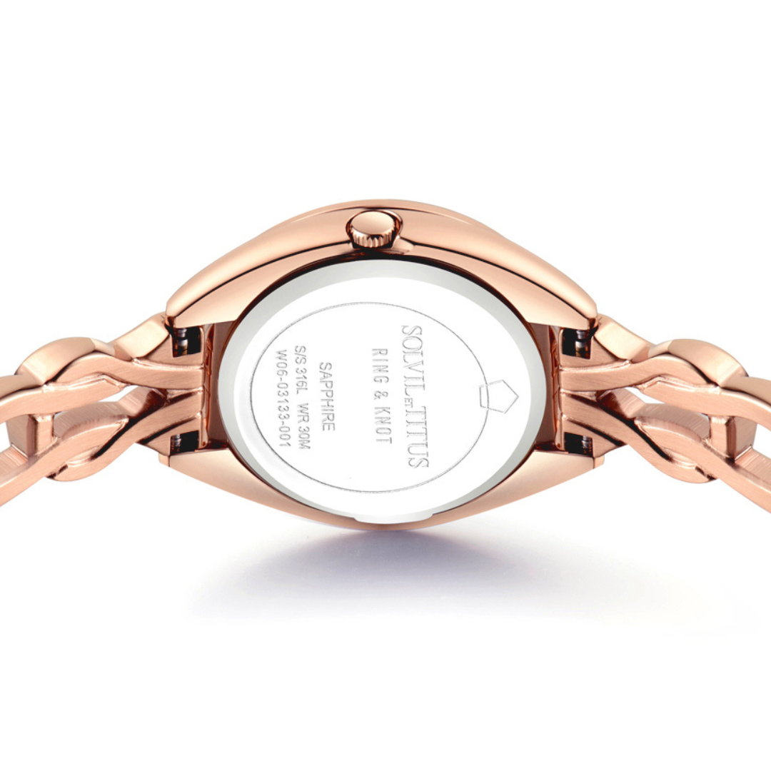 Ring & Knot 2 Hands Quartz Stainless Steel Women Watch W06-03133-001