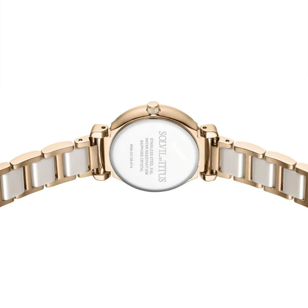 Fair Lady 3 Hands Date Quartz Stainless Steel with Ceramic Women Watch W06-03139-014