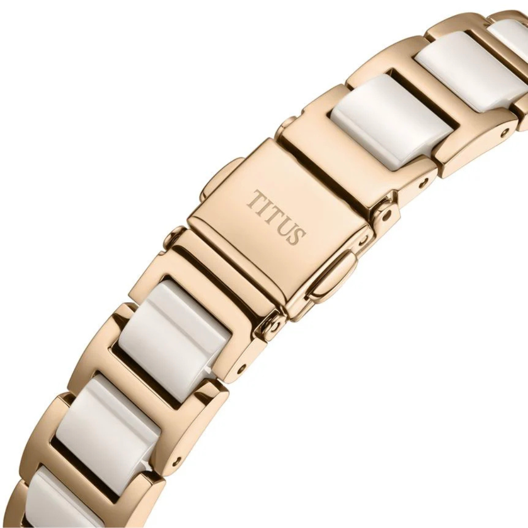 Fair Lady 3 Hands Date Quartz Stainless Steel with Ceramic Women Watch W06-03139-014