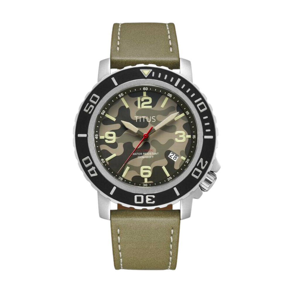 The Cape Limited Edition 3 Hands Date Mechanical Leather Men Watch W06-03227-009