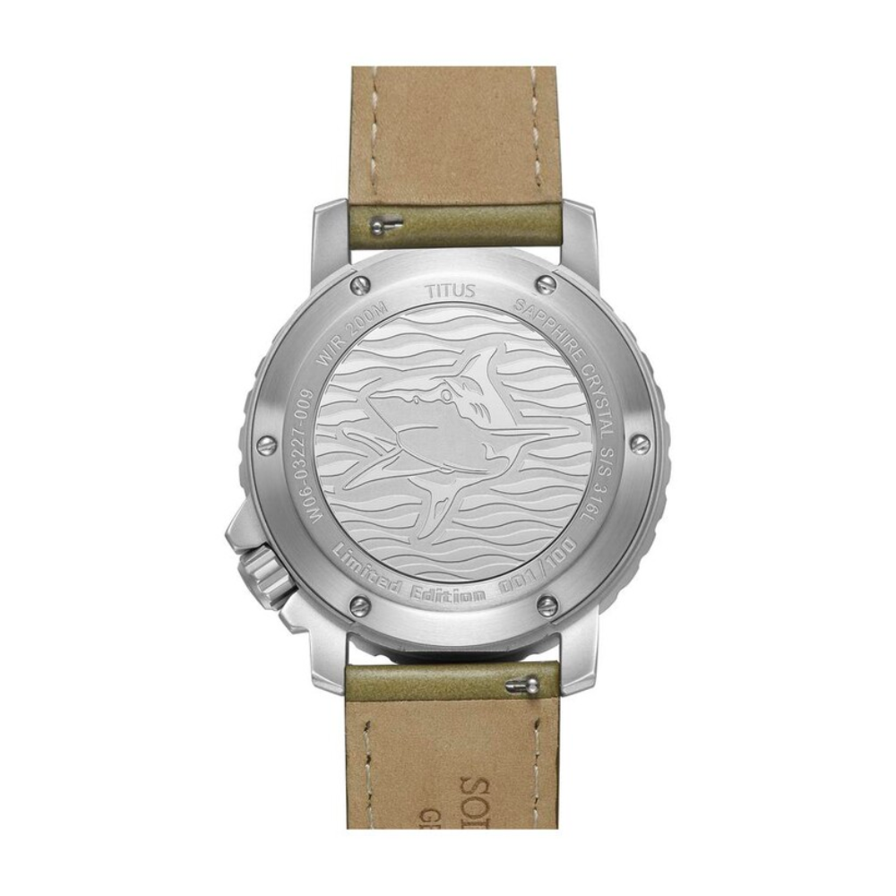 The Cape Limited Edition 3 Hands Date Mechanical Leather Men Watch W06-03227-009