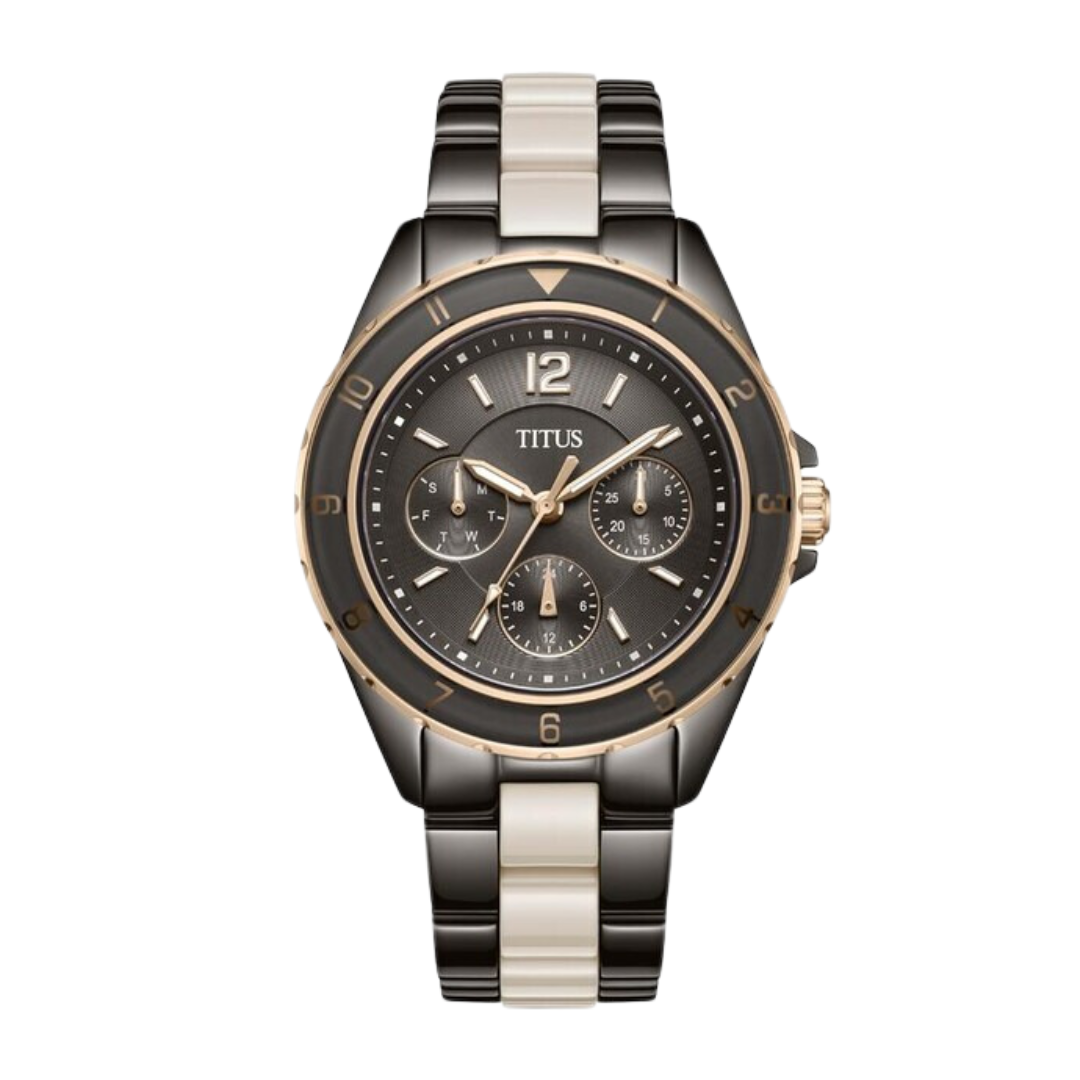 Perse Multi-Function Quartz Stainless Steel With Ceramic Women Watch W06-03248-009