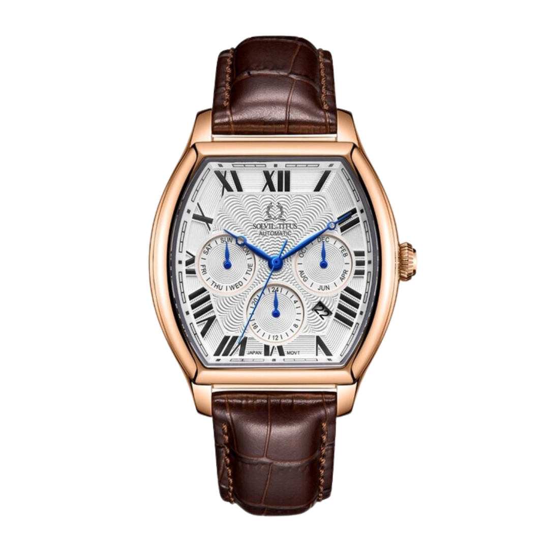 Barrique Multi-Function Mechanical Leather Men Watch W06-03267-002