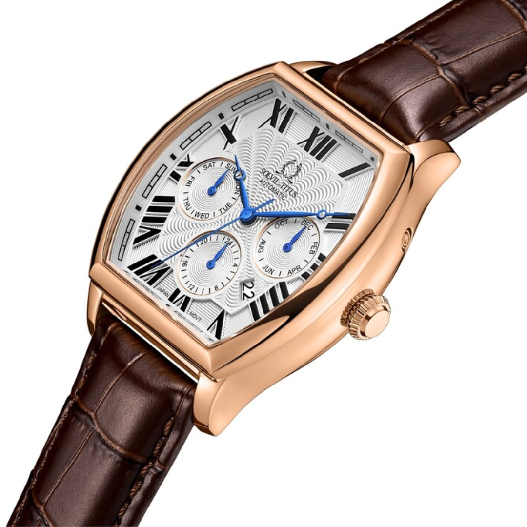 Barrique Multi-Function Mechanical Leather Men Watch W06-03267-002