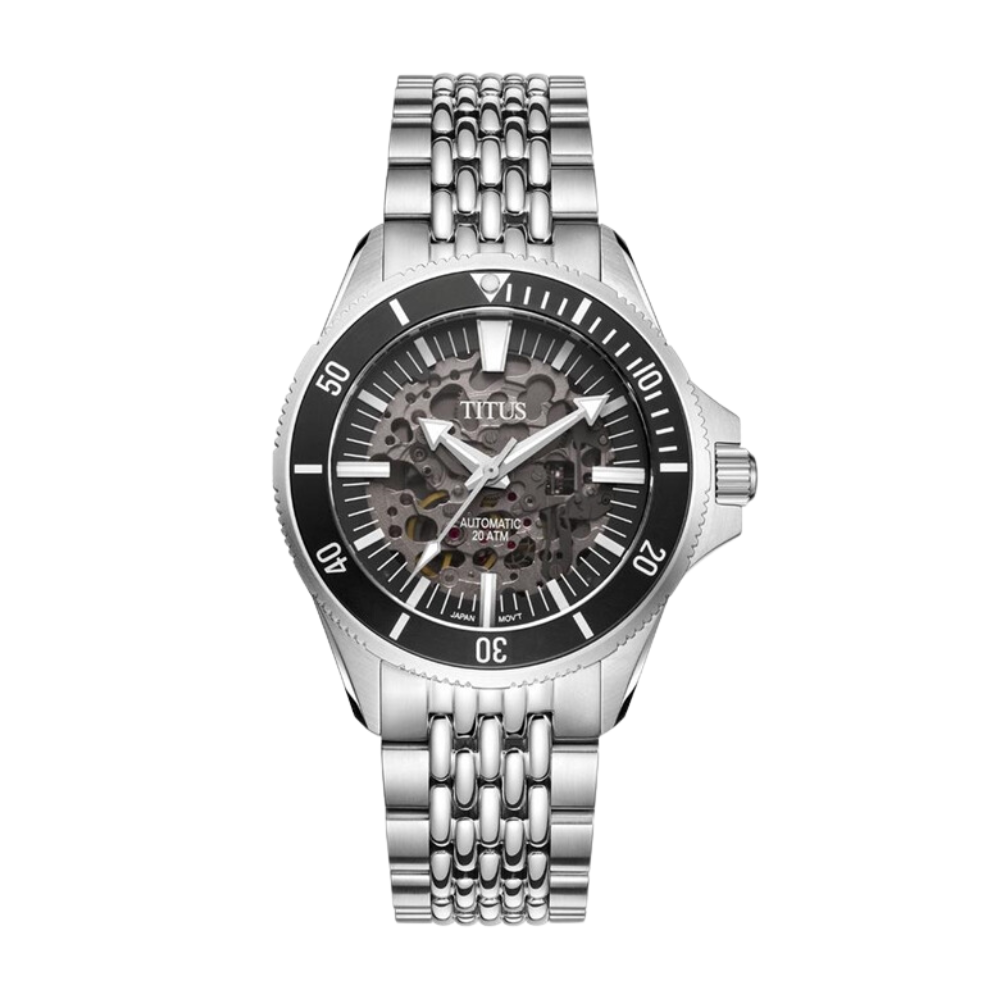 Valor Skeleton 3 Hands Mechanical Stainless Steel Men Watch W06-03296-001