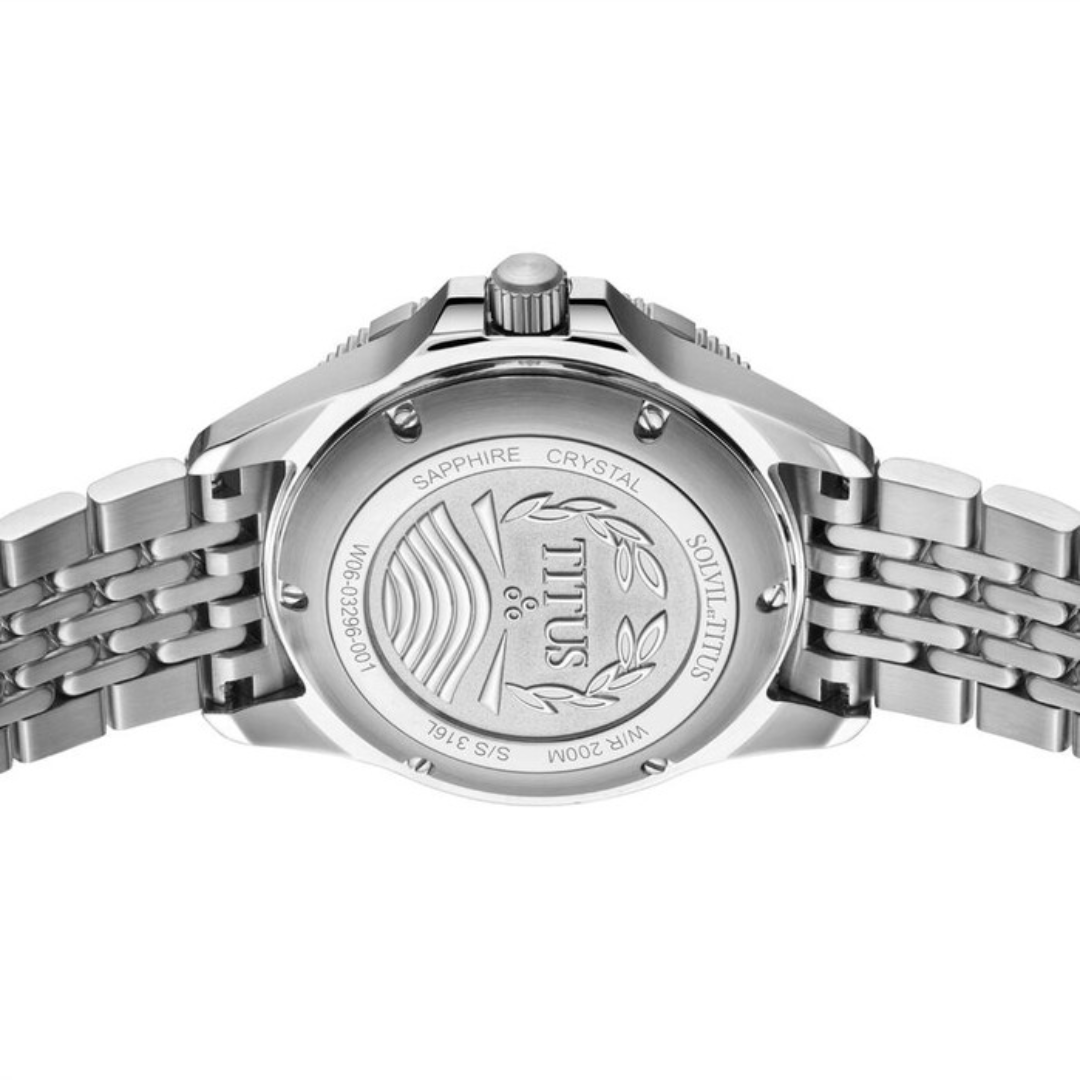 Valor Skeleton 3 Hands Mechanical Stainless Steel Men Watch W06-03296-001