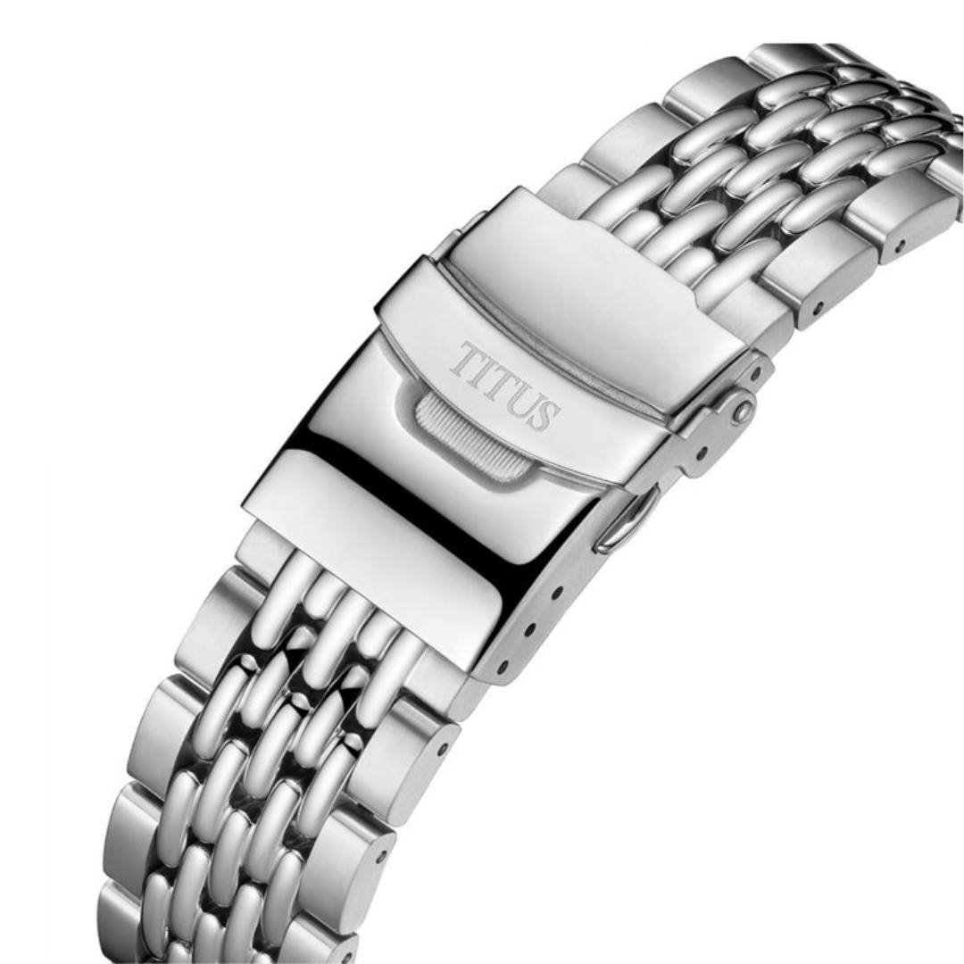 Valor Skeleton 3 Hands Mechanical Stainless Steel Men Watch W06-03296-001
