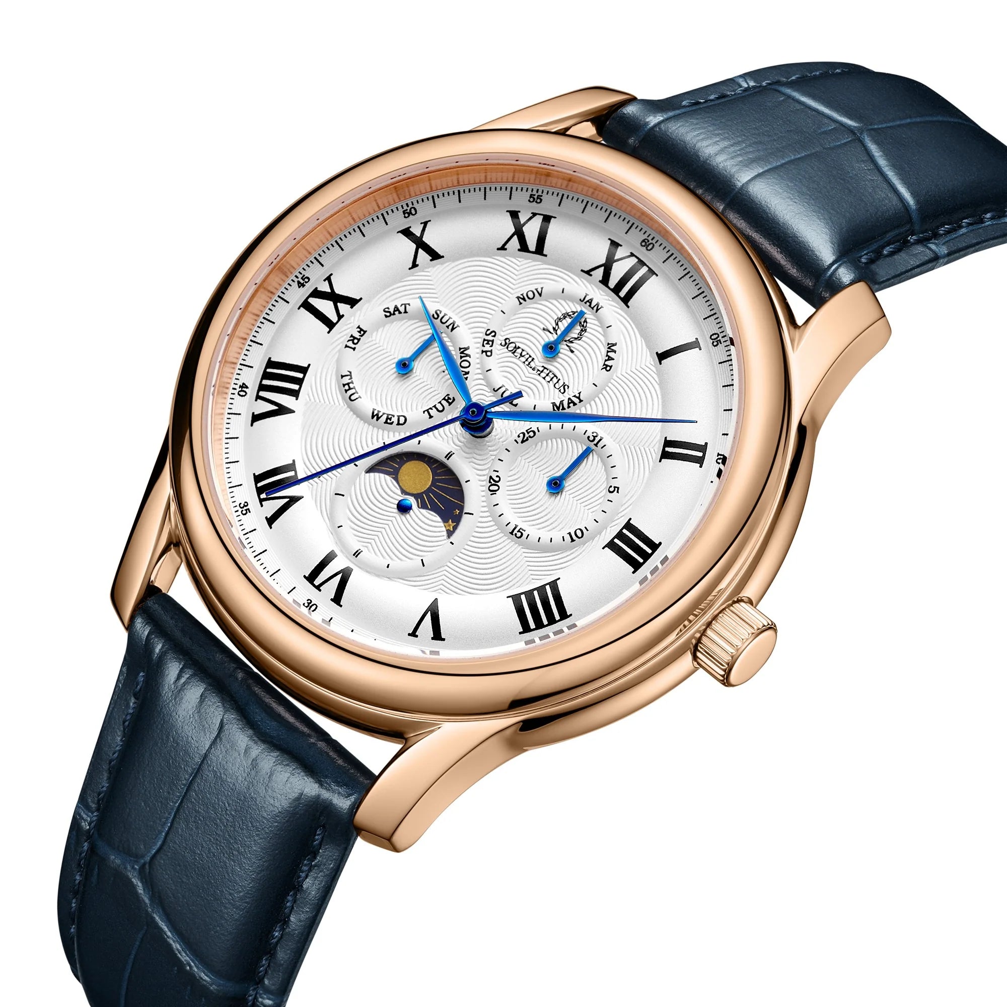 Classicist Multi-Function Day/Night Quartz Leather Men Watch W06-03322-005