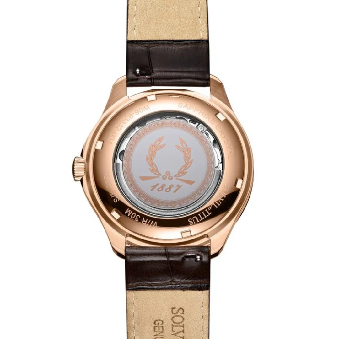 Classic 3 Hands Multi Function Automatic Leather Men Watch W06-03332-004