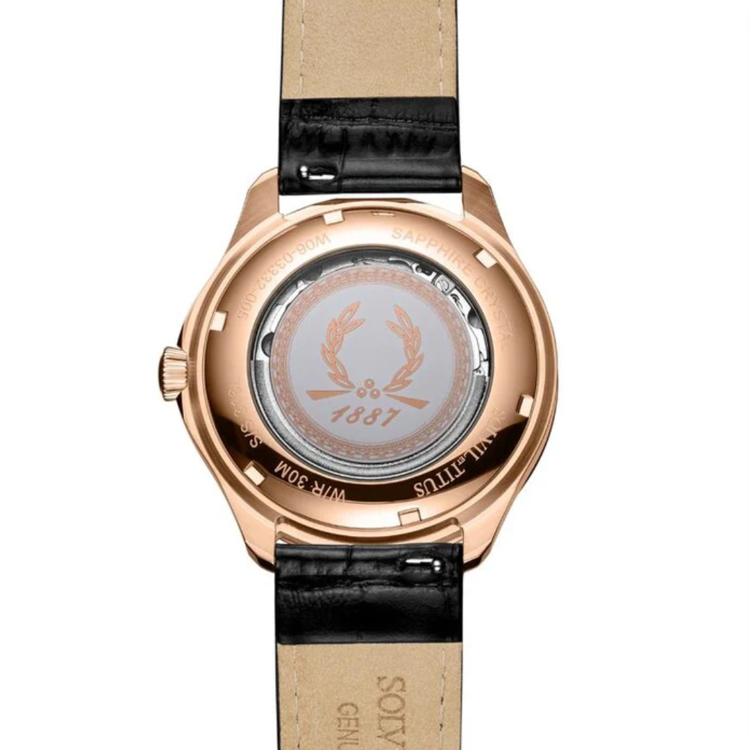 Classic 3 Hands Multi Function Automatic Leather Men Watch W06-03332-005