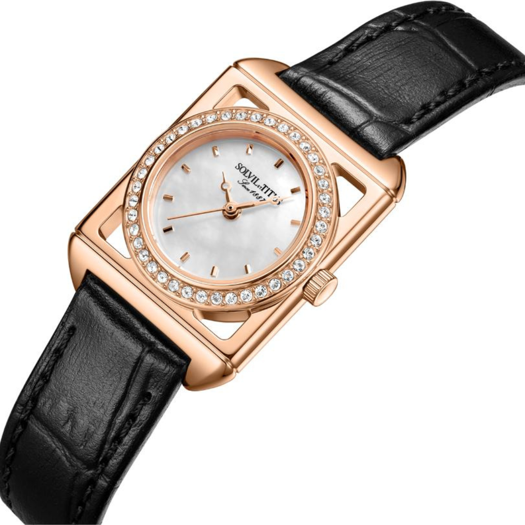 The Letter 3 Hands Quartz Leather Women Watch W06-03344-002