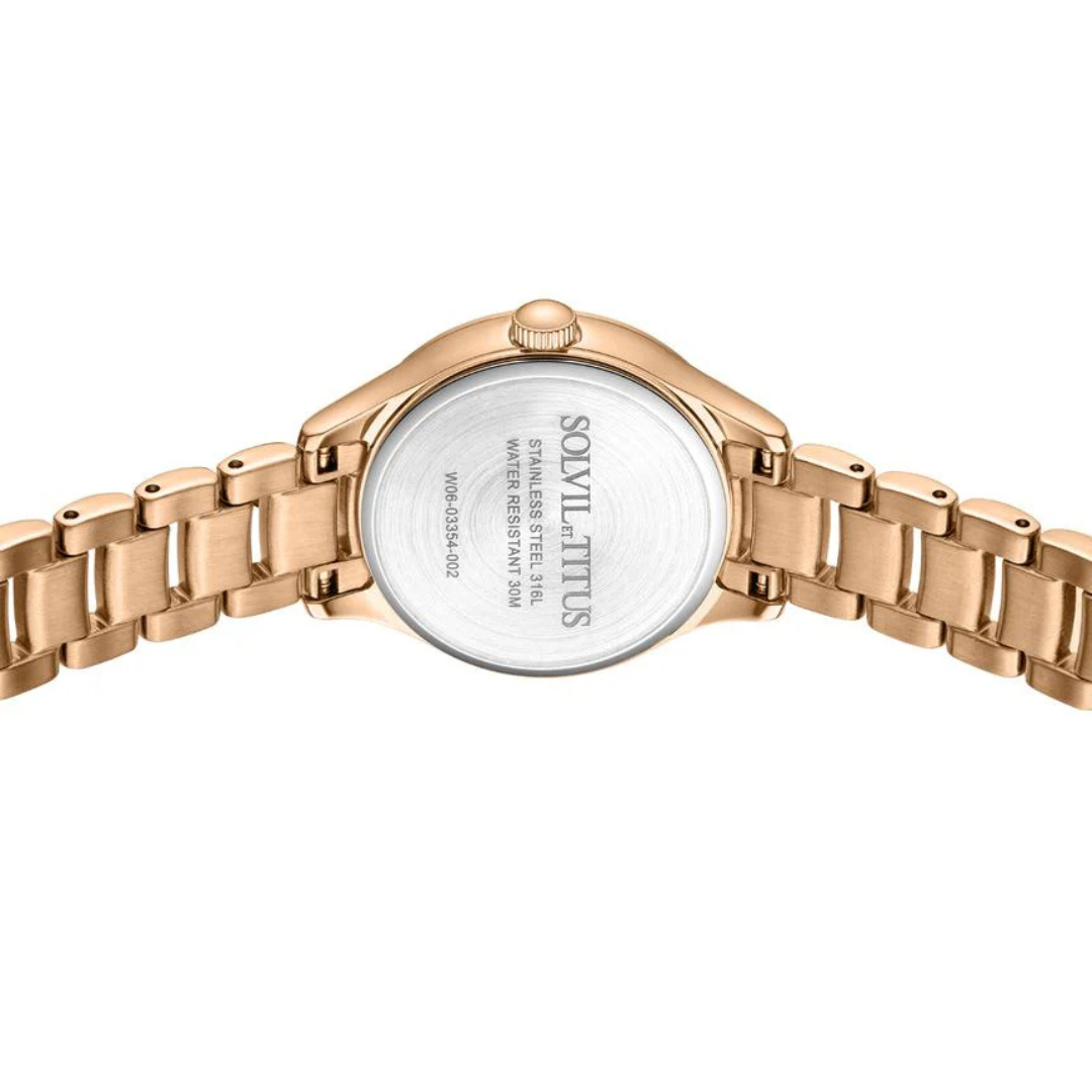 Fair Lady 3 Hands Date Quartz Stainless Steel Women Watch W06-03354-002