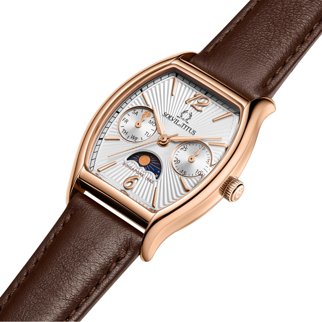 Singapore “Metropolitan” Limited Edition Barista Multi-Function Day/Night Quartz Leather Women Watch W06-03371-001