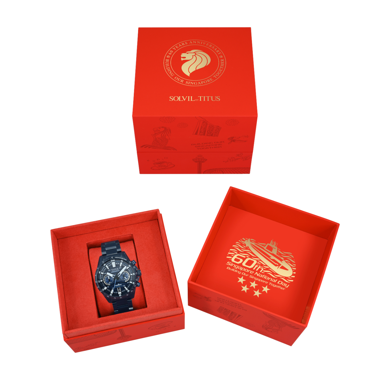 Saber “Invincible Tide” Singapore Limited Edition Chronograph Men Watch W06-03396-001 Serial No. 1-200