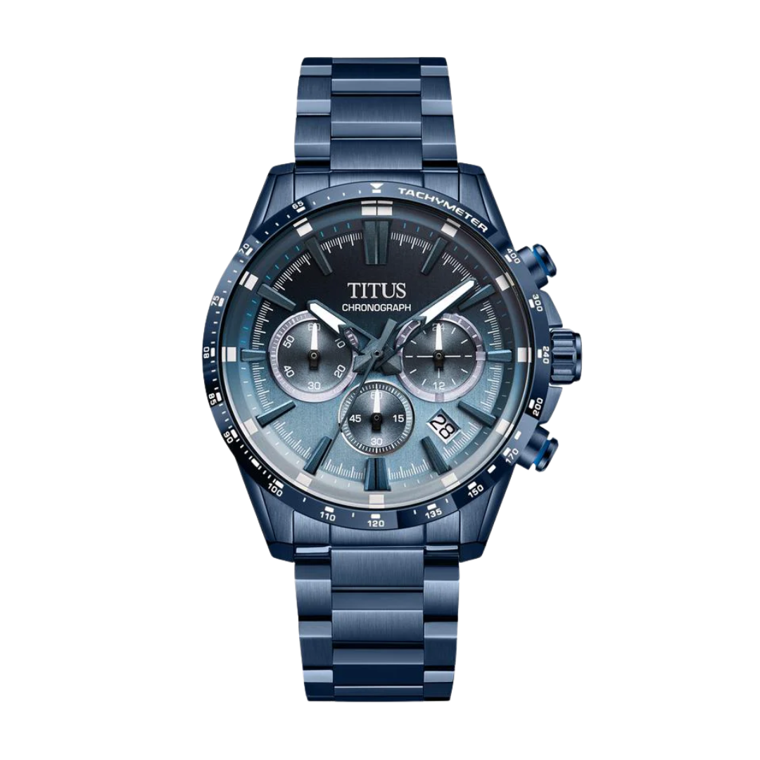 Saber Chronograph Men's Tachymeter Blue Dial Watch W06-03401-005