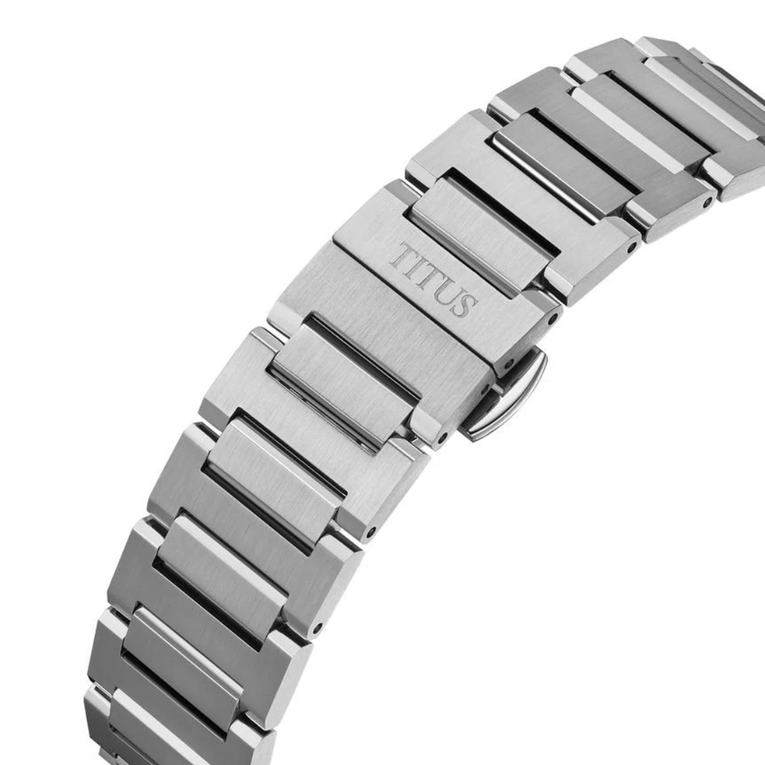 Vinyl 3 Hands Mechanical Stainless Steel Men Watch W06-03402-007