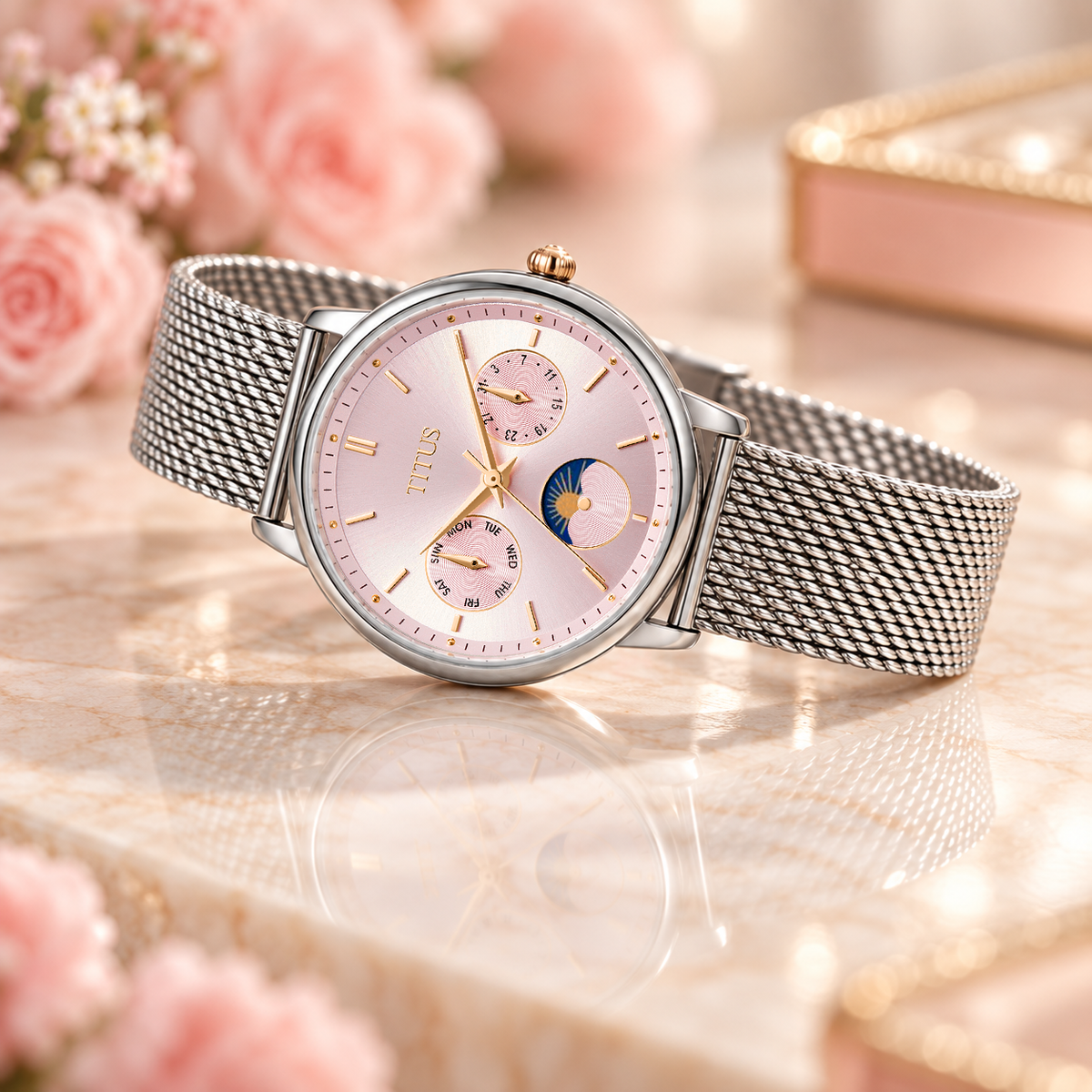 Fashionista Multi-Function Day & Night Quartz Stainless Steel Women Watch W06-03404-003