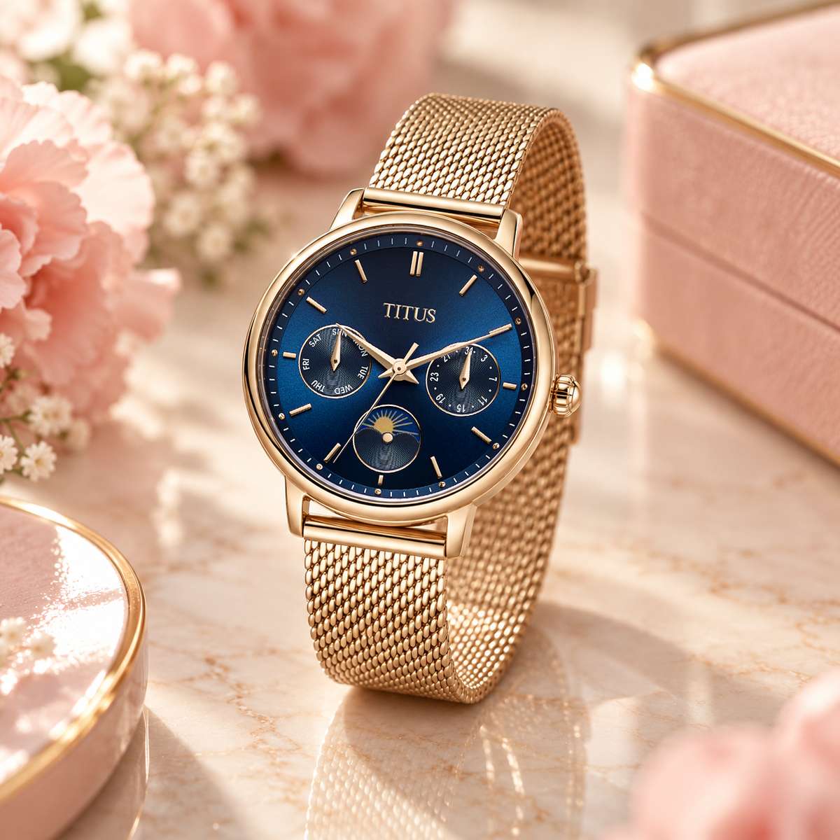 Fashionista Multi-Function Day & Night Quartz Stainless Steel Women Watch W06-03404-005