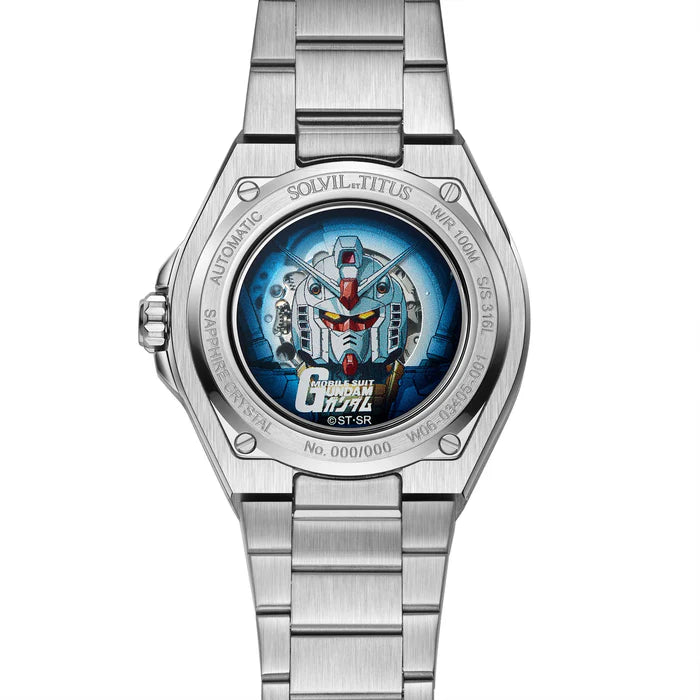 Solvil et Titus x Mobile Suit Gundam 'RX-78-2 Gundam' Limited Edition Voyager Mechanical Stainless Steel Men Watch W06-03405-001