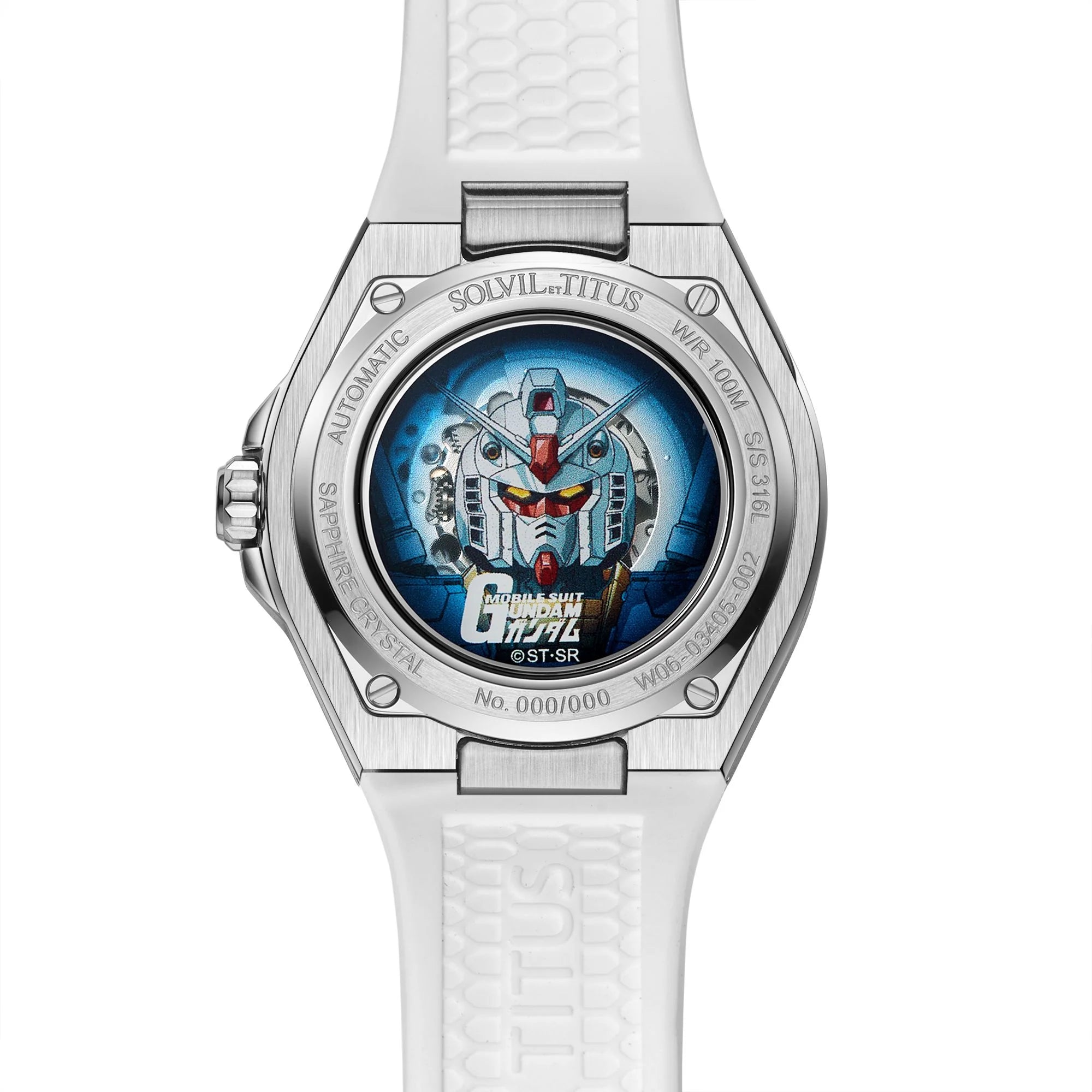 Solvil et Titus x Mobile Suit Gundam 'RX-78-2 Gundam' Limited Edition Voyager Mechanical Silicon Men Watch W06-03405-002