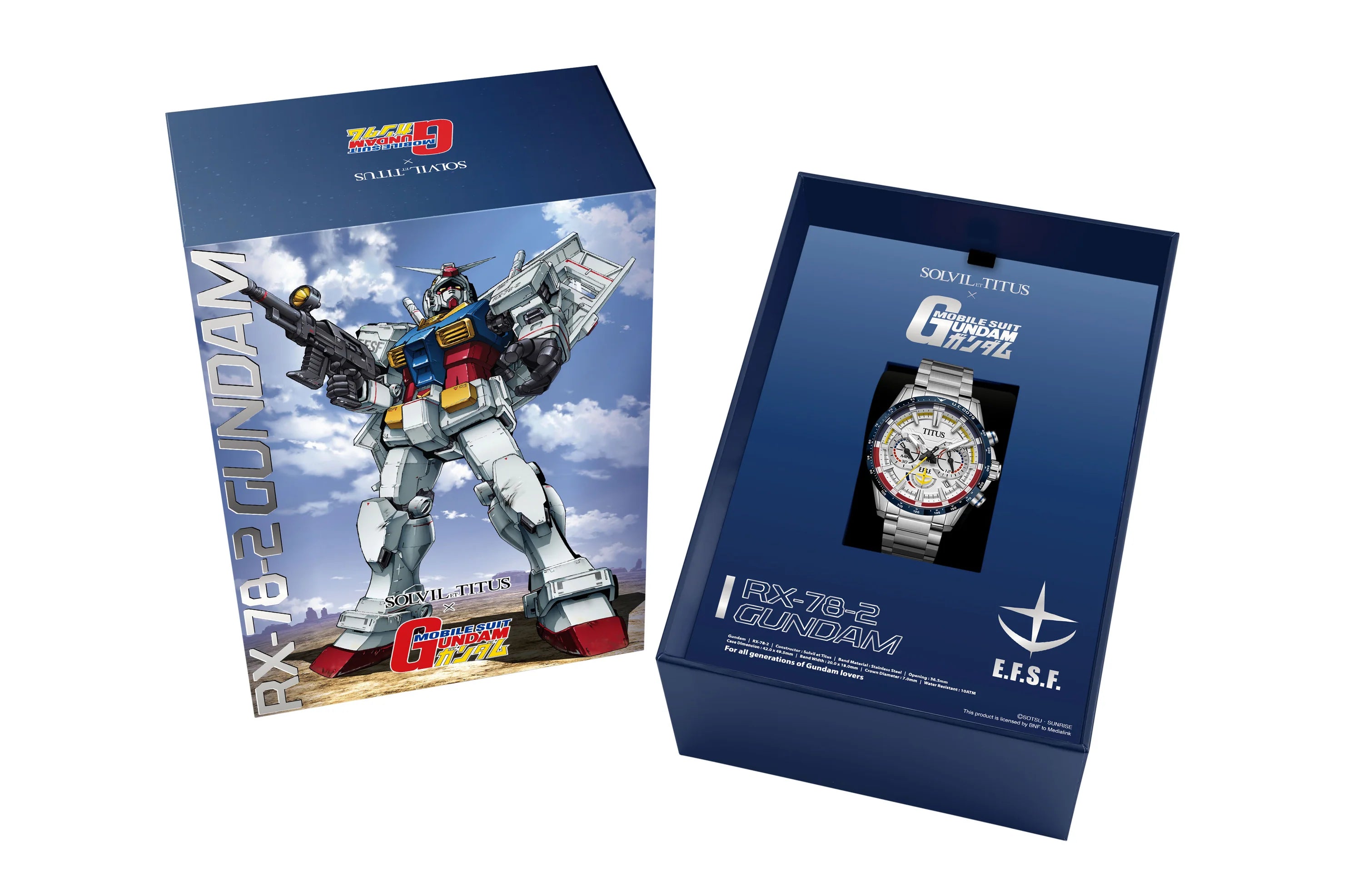 Solvil et Titus x Mobile Suit Gundam 'RX-78-2 Gundam' Limited Edition Saber Chronograph Men Watch W06-03407-001