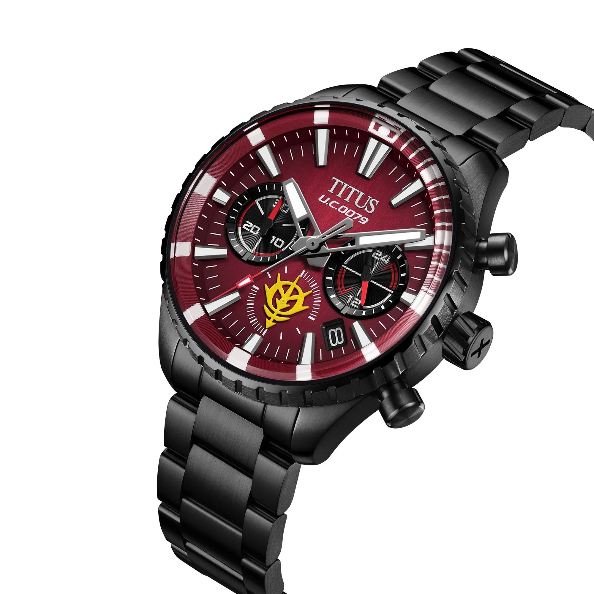 Solvil et Titus x Mobile Suit Gundam 'MS-06S Red Comet Zaku II' Limited Edition Saber Chronograph Men Watch W06-03408-001