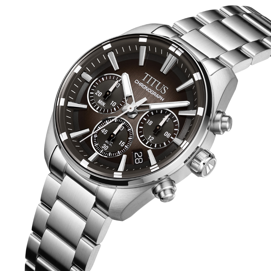 Saber Chronograph Men's Black Dial Steel Watch W06-03414-003